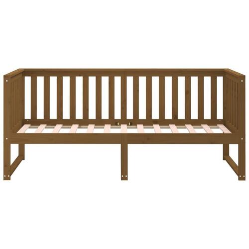 Daybed 75x190 cm massivt fyrretræ gyldenbrun