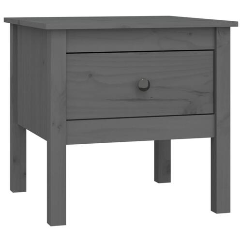 Sideborde 2 stk. 50x50x49 cm massivt fyrretræ hvid grå