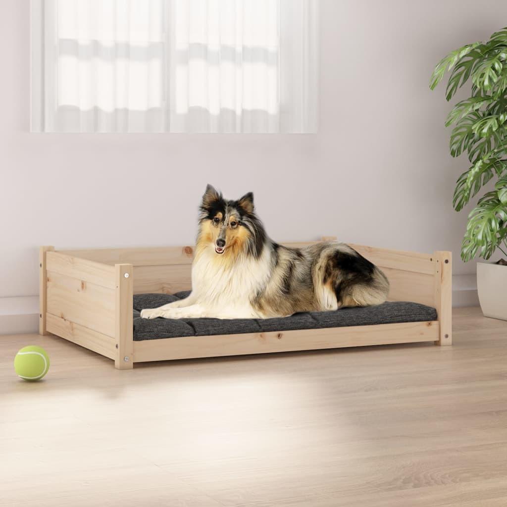 Hundeseng 95,5x65,5x28 cm massivt fyrretræ