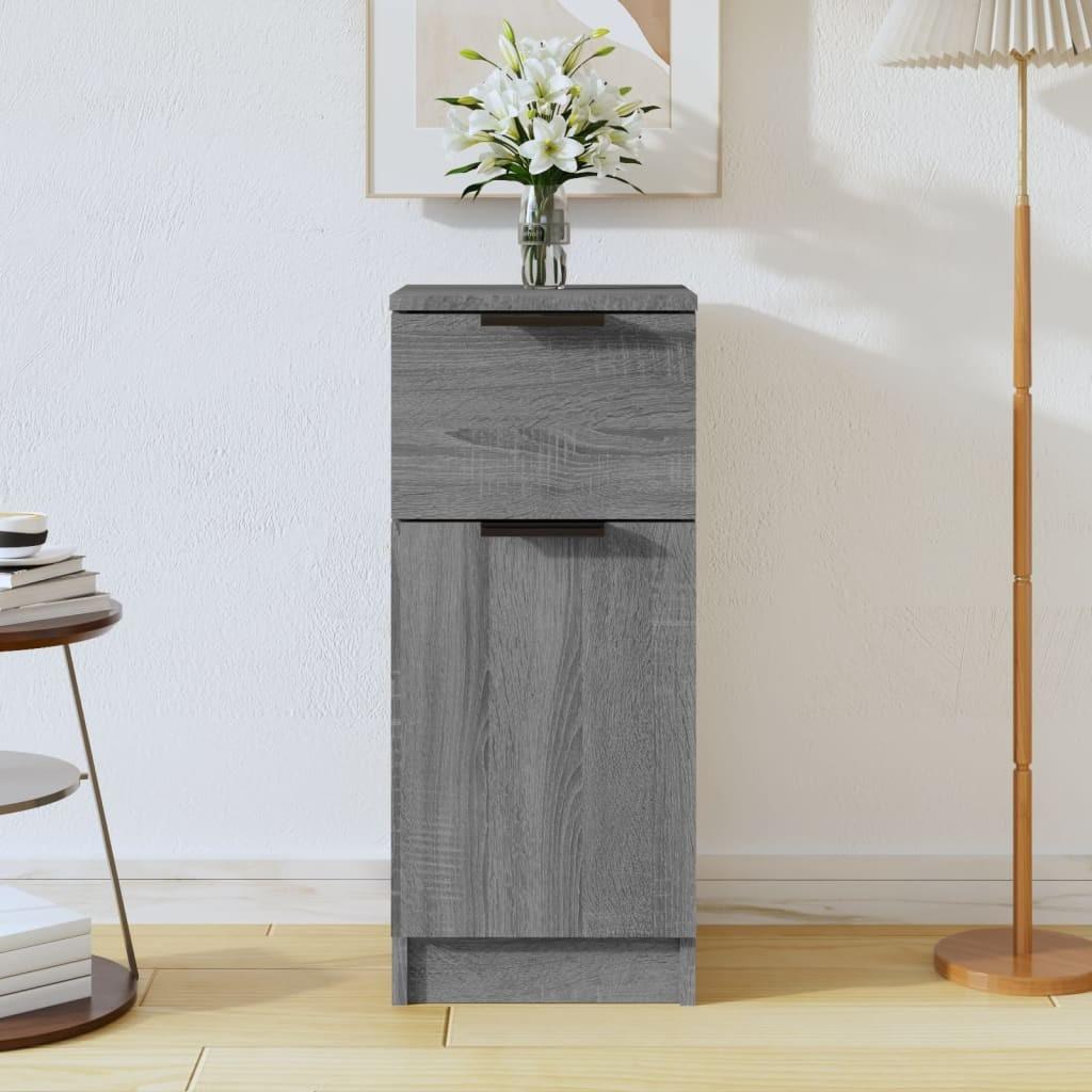 Skænk 30x30x70 cm konstrueret træ grå sonoma-eg