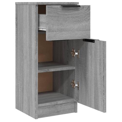 Skænk 30x30x70 cm konstrueret træ grå sonoma-eg