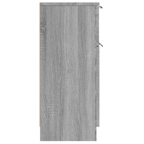 Skænk 30x30x70 cm konstrueret træ grå sonoma-eg