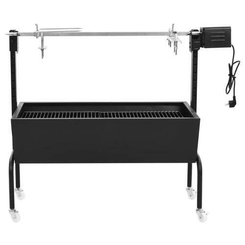 Elektrisk grill med rotisserie rustfrit stål