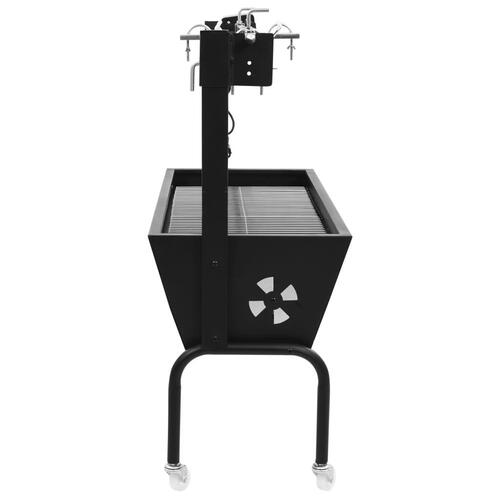 Elektrisk grill med rotisserie rustfrit stål