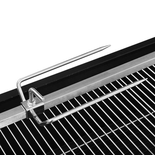 Elektrisk grill med rotisserie rustfrit stål
