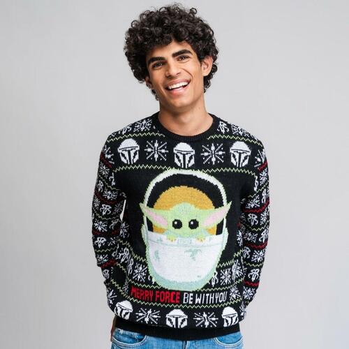 Unisex Trøje The Mandalorian Sort XS