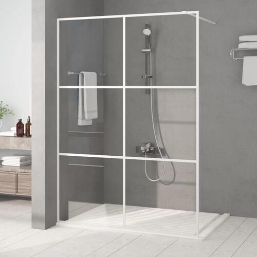 Brusevæg 140x195 cm klart sikkerhedsglas hvid