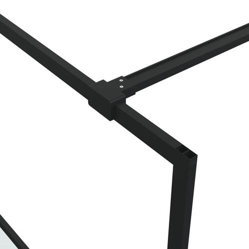 Brusevæg 115x195 cm halvmatteret sikkerhedsglas sort