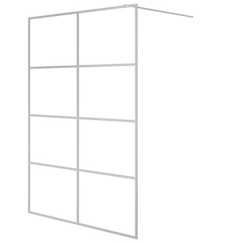 Brusevæg 140x195 cm klart sikkerhedsglas sølvfarvet