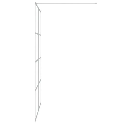Brusevæg 140x195 cm klart sikkerhedsglas sølvfarvet