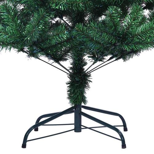 Kunstigt juletræ med farverige grene 120 cm PVC grøn