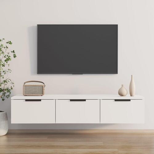 Vægskab 102x30x20 cm konstrueret træ hvid