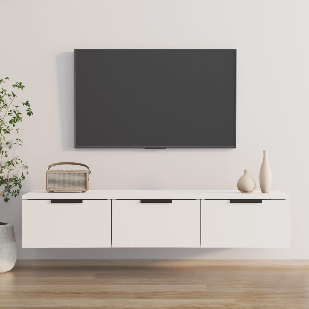 Vægskab 102x30x20 cm konstrueret træ hvid