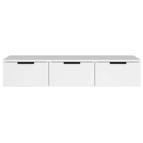Vægskab 102x30x20 cm konstrueret træ hvid
