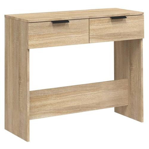 Konsolbord 90x36x75 cm konstrueret træ sonoma-eg