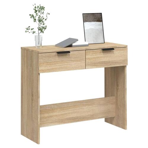 Konsolbord 90x36x75 cm konstrueret træ sonoma-eg