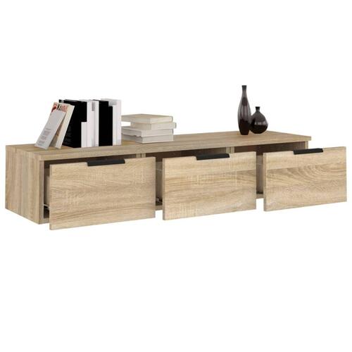 Vægskab 102x30x20 cm konstrueret træ sonoma-eg