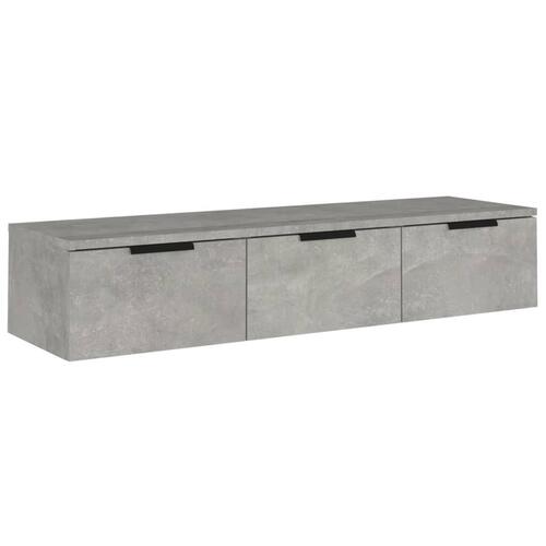 Vægskab 102x30x20 cm konstrueret træ betongrå