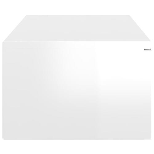 Vægskab 102x30x20 cm konstrueret træ hvid højglans