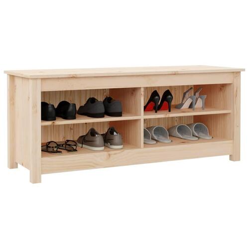 Skobænk 110x38x45,5 cm massivt fyrretræ