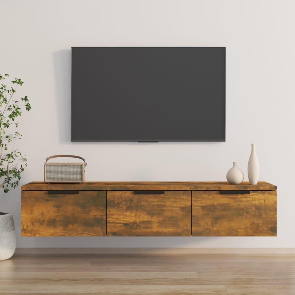 Vægskab 102x30x20 cm konstrueret træ røget egetræsfarve