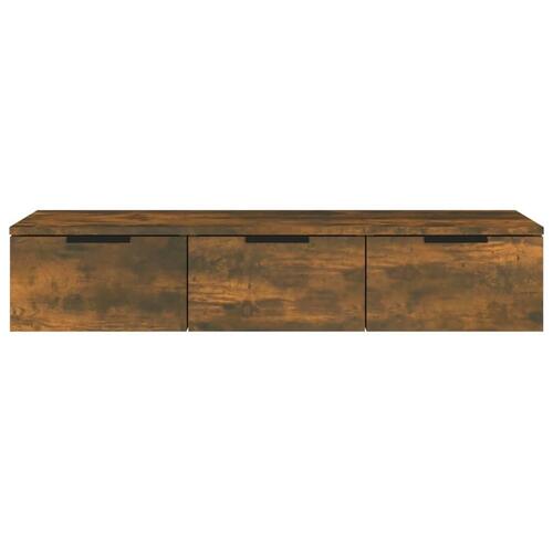 Vægskab 102x30x20 cm konstrueret træ røget egetræsfarve