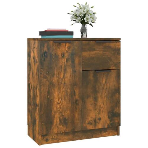 Skænk 60x30x70 cm konstrueret træ røget egetræsfarve