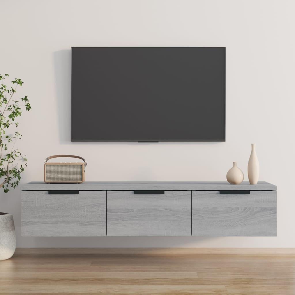 Vægskab 102x30x20 cm konstrueret træ grå sonoma-eg