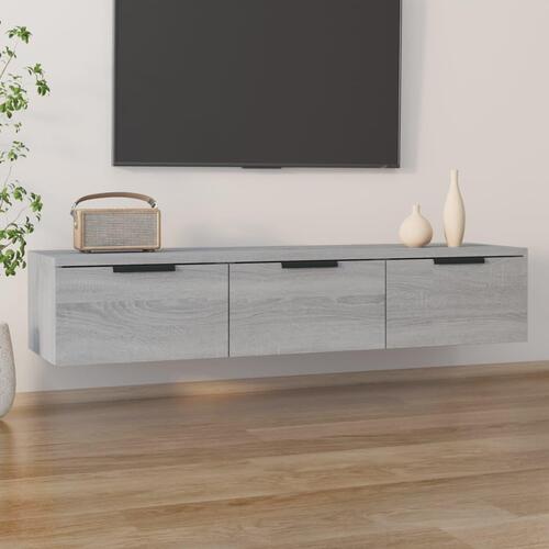 Vægskab 102x30x20 cm konstrueret træ grå sonoma-eg