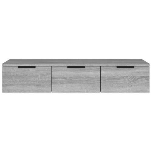 Vægskab 102x30x20 cm konstrueret træ grå sonoma-eg