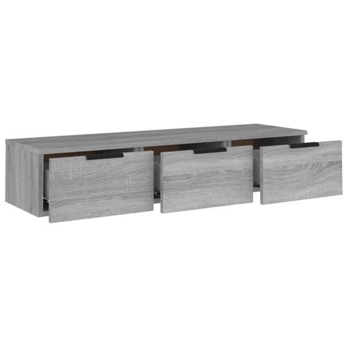 Vægskab 102x30x20 cm konstrueret træ grå sonoma-eg