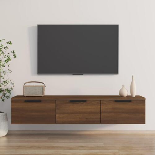 Vægskab 102x30x20 cm konstrueret træ brun egetræsfarve