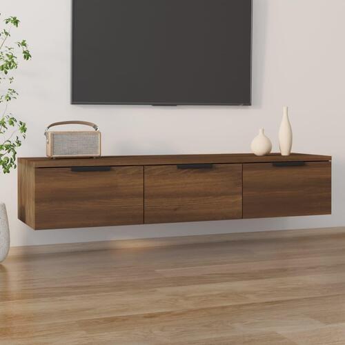 Vægskab 102x30x20 cm konstrueret træ brun egetræsfarve