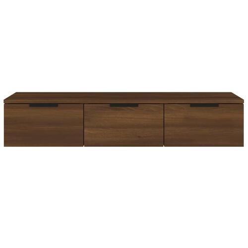 Vægskab 102x30x20 cm konstrueret træ brun egetræsfarve