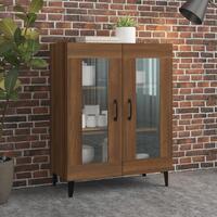 Skænk 69,5x34x90 cm konstrueret træ brun egetræsfarve