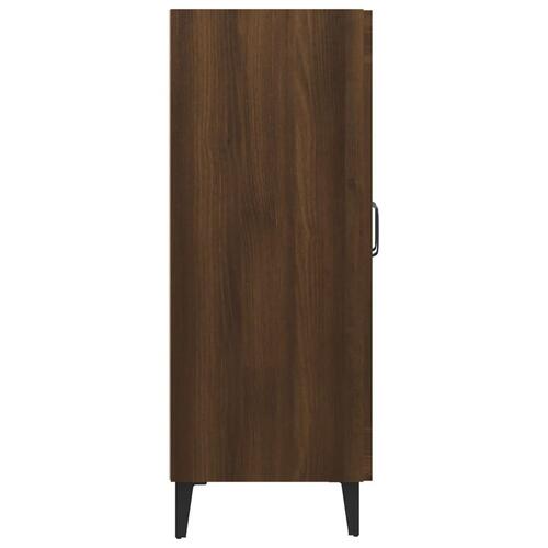 Skænk 69,5x34x90 cm konstrueret træ brun egetræsfarve