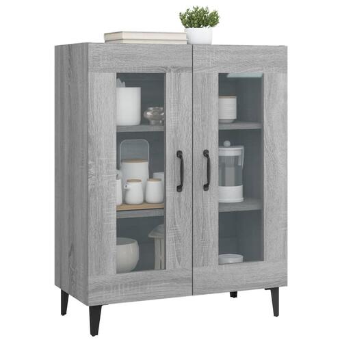 Skænk 69,5x34x90 cm konstrueret træ grå sonoma-eg