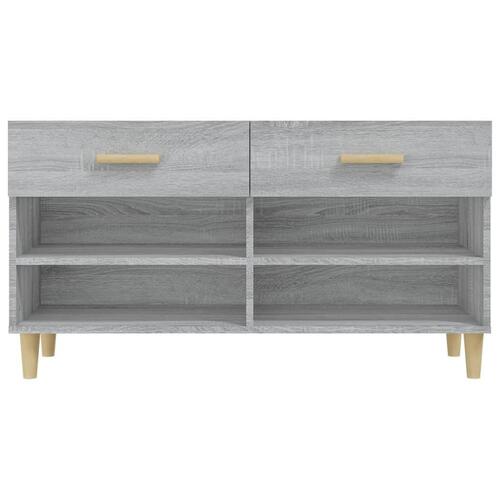 Skoskab 102x35x55 cm konstrueret træ grå sonoma-eg