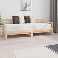 Daybed med udtræk 2x(80x200) cm massivt fyrretræ