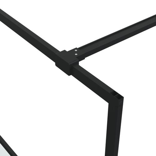 Brusevæg 140x195 cm halvmatteret sikkerhedsglas sort