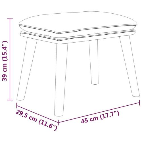 Fodskammel 45x29,5x35 cm stof mørkegrå