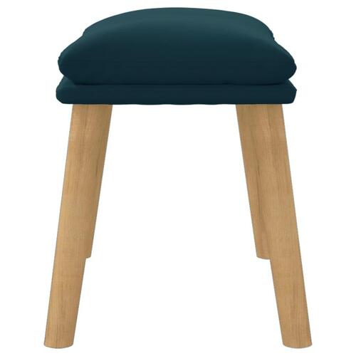 Fodskammel 45x29,5x35 cm fløjl blå