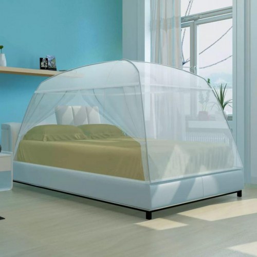 Mongolsk myggenet 2 åbninger 200 x 180 x 150 cm hvid