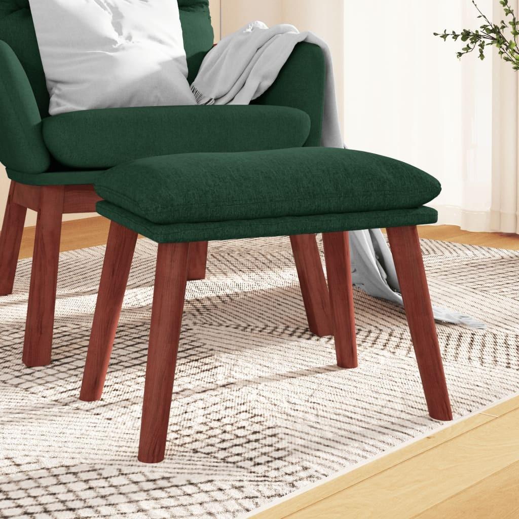 Fodskammel 45x29,5x35 cm stof mørkegrøn