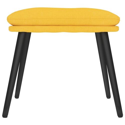 Fodskammel 45x29,5x35 cm stof sennepsgul