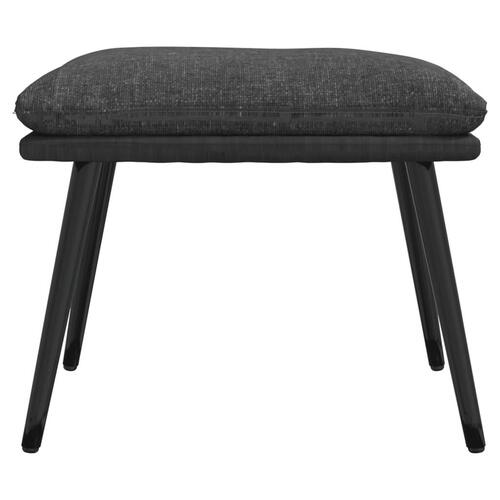 Fodskammel 45x29,5x35 cm stof og kunstlæder mørkegrå