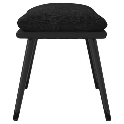 Fodskammel 45x29,5x35 cm stof og kunstlæder sort