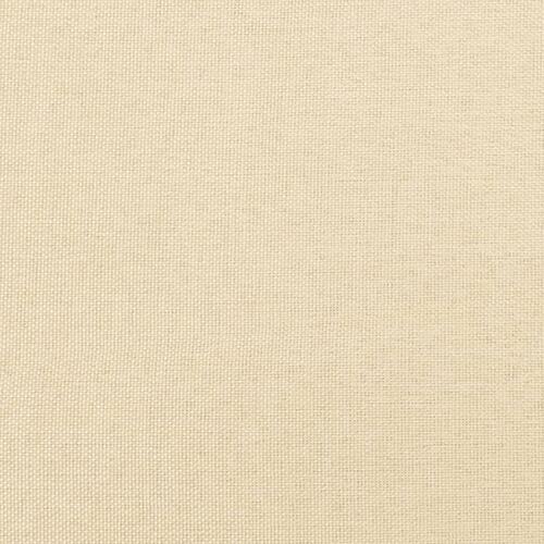 Fodskammel 45x29,5x35 cm stof og kunstlæder creme og orange