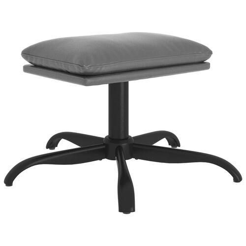 Fodskammel 60x60x36 cm kunstlæder antracitgrå