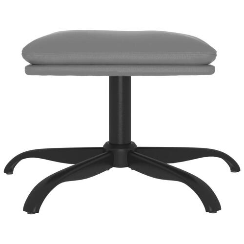 Fodskammel 60x60x36 cm kunstlæder antracitgrå